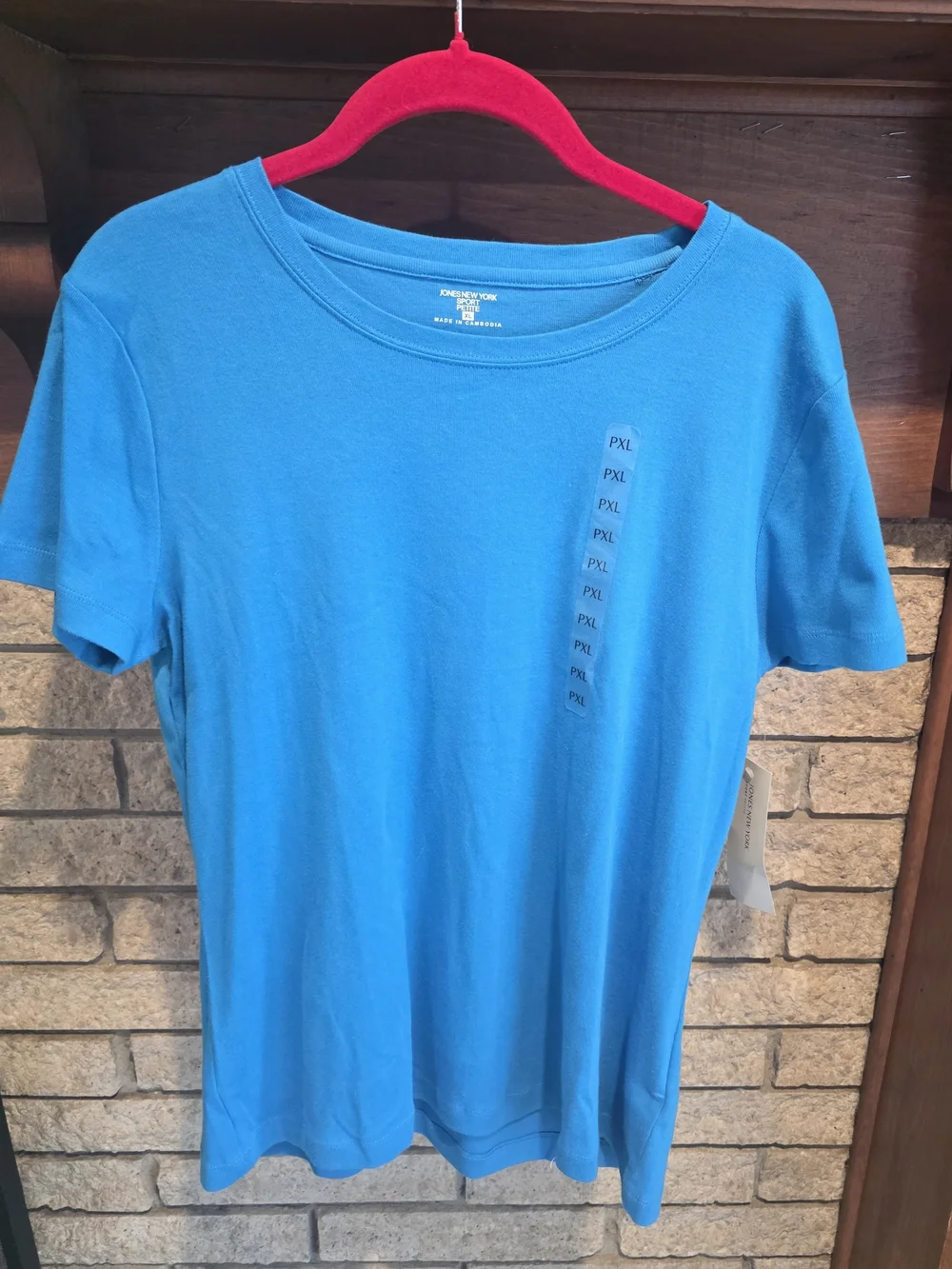 Jones New York Bright Blue Crewneck Long Sleeve Tee - Picture 2 of 4